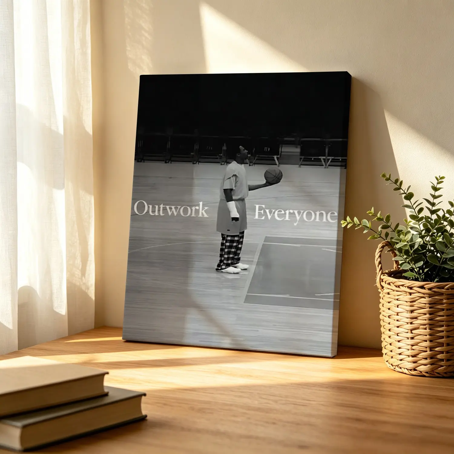Kobe Bryant Inspirational Canvas Art, and Basketball Poster, Sports Motivational Wall Decor, Bedroom Gym Office Print