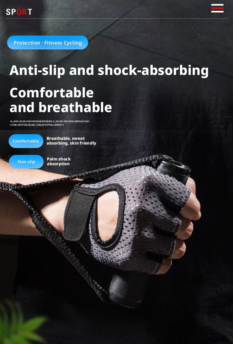 Women's Breathable Anti-Skid Half-Finger Performance Sports Gloves, Firm-Grip Grip Band for Weight Lifting & Pull Up Bar Training, Sports & Outdoor Workout Accessories, Bodybuilding Gear