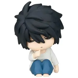 4pcs/Set Death Note Sleeping Figures L Lawliet Light Yagami Misa Amane Ryuk Cute Mini Figures Capsule Toy Car Decor Anime Gifts