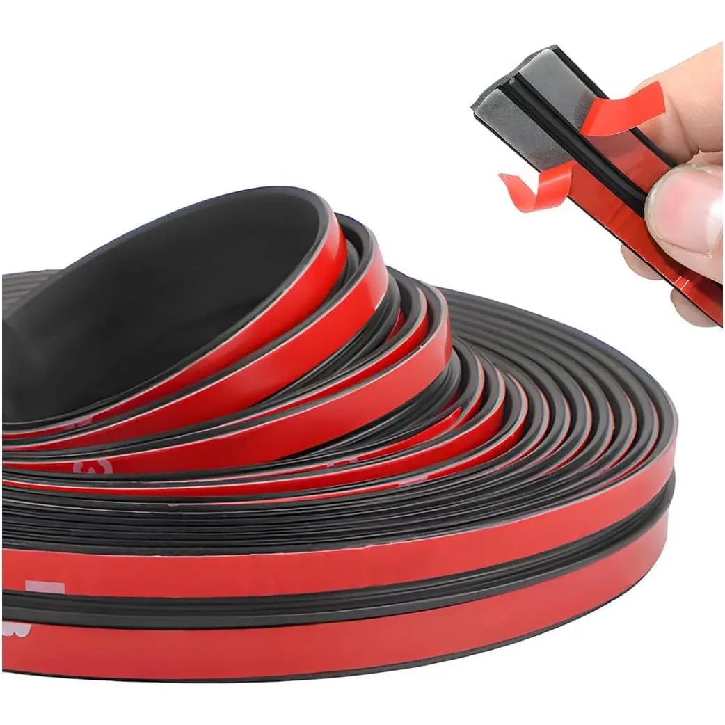 26 Ft Car Windshield Weather Stripping, T Shape 14mm+19mm As a Set, Adhesive Rubber Seal Strip, Auto Sunroof Sealing Gasket, Front Rear Windshield Trim Leak Sound Proofing Weatherstrip