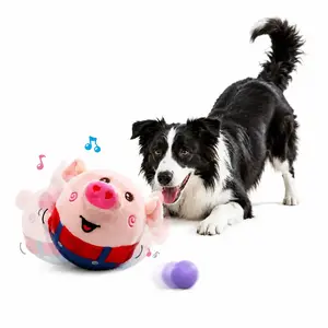 Interactive Singing & Dancing Pig Plush Toy, Cute Bouncing Dog Toy for Entertainment & Training