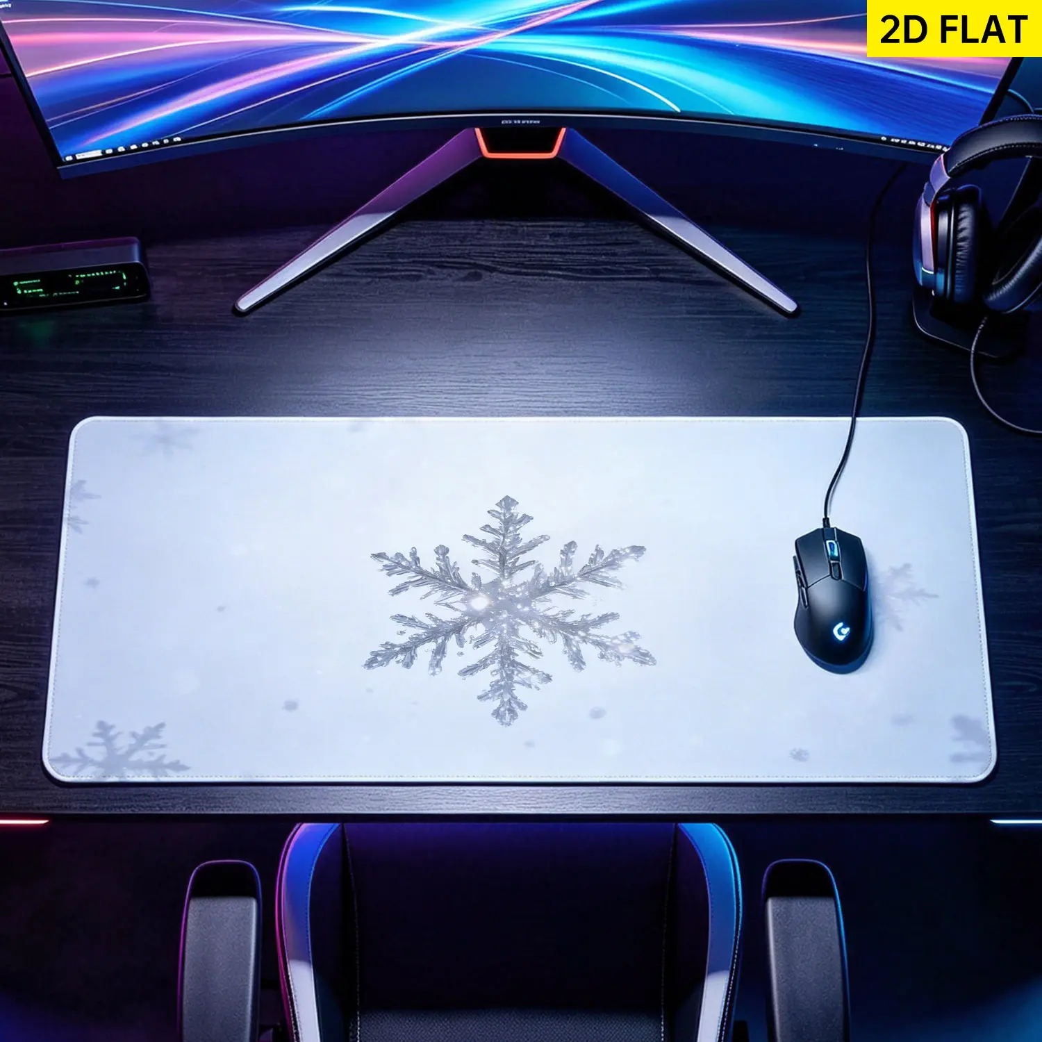 Extra Large Crystal Print Mouse Pad with Rubber Base, Multi-Size, Lock Edge, Non-Slip, Washable, Precision Control, Desktop Protection & Decoration for Office, Home, Gaming Users, Premium Gift Option