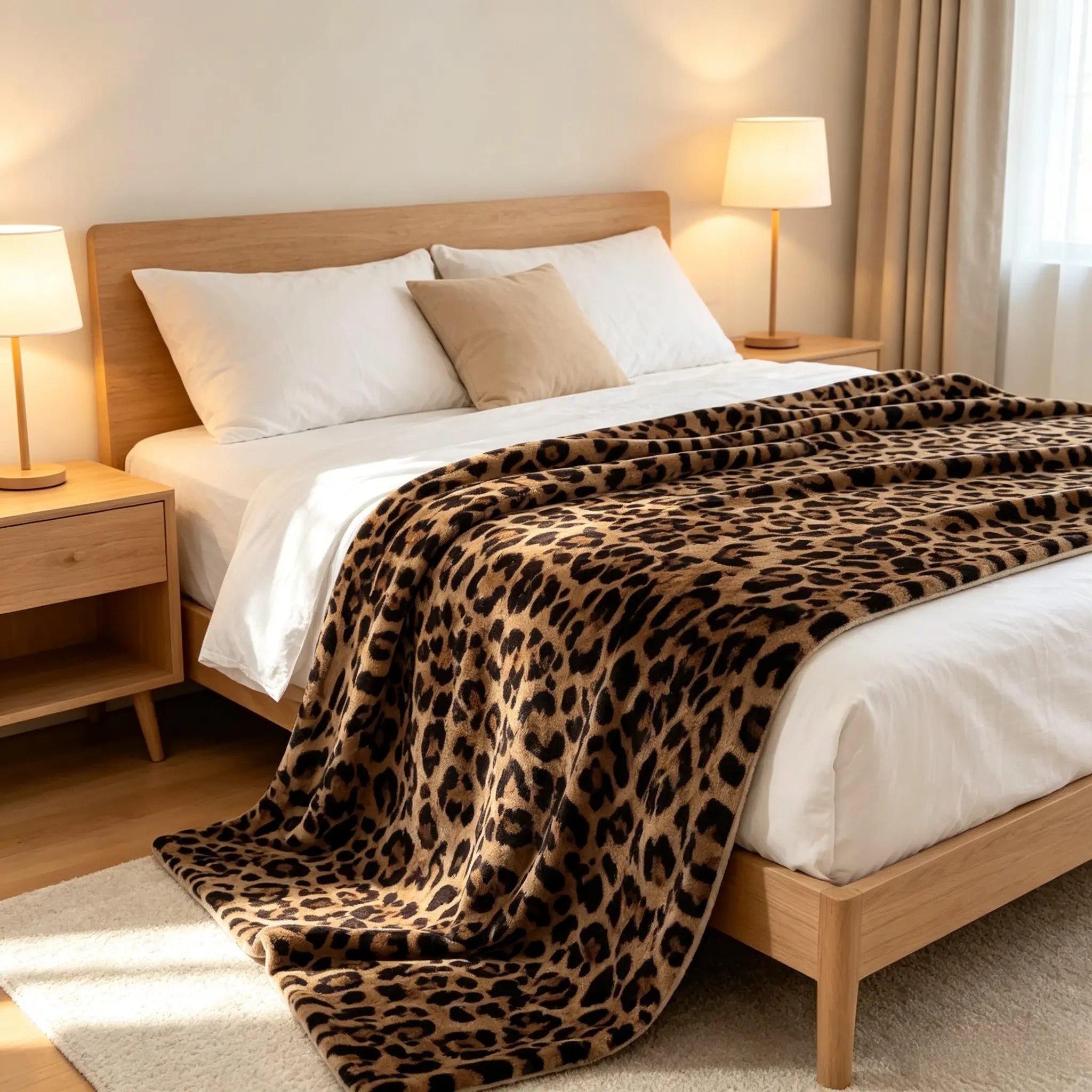 Cozy Leopard Print  Flannel Throw Blanket - Super Soft, Lightweight, Double-Sided Cheetah Design for Bed, Sofa, Couch & Travel - 50x60 Inch, Anti-Pilling, All-Season Comfort for Adults & Youngsters, Allseason Blanket |     Cheetah Pattern Blanket