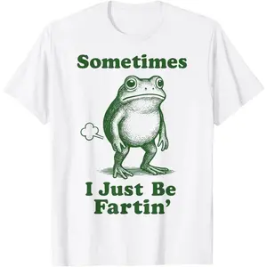 Sometimes I Just Be Fartin' Frog T-Shirt,Funny Gifts, Unisex Casual Top