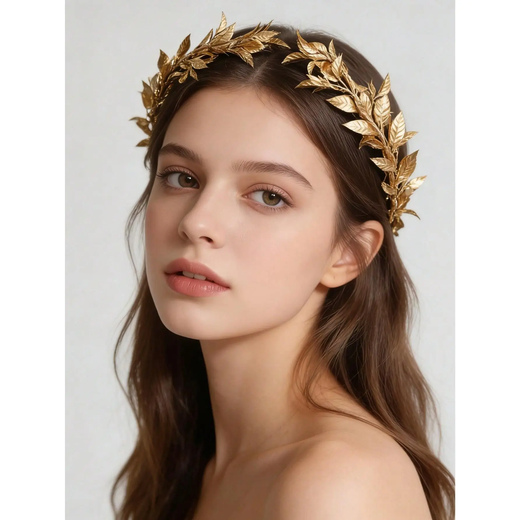 Roman Gold Laurel Leaf Headband, Vintage Greek Goddess Crown Headpiece, Faux Gold Leaf Bridal Hair Accessory for Weddings, Graduations, Photoshoots, Festivals & Special Events
