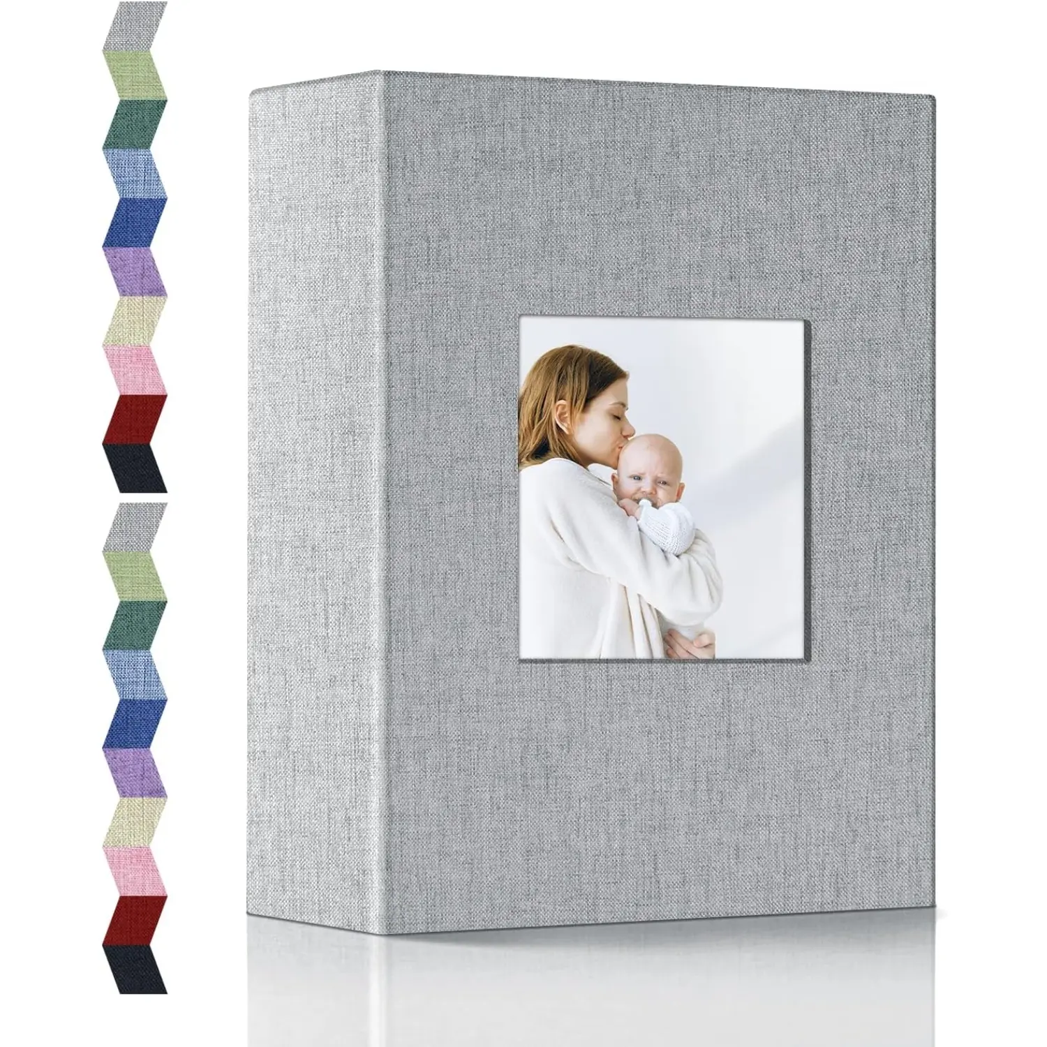 Photo Album 4x6-100 Photos Photo Books with 100 Vertical Pockets,  Albums for Family Wedding Anniversary Baby Vacation Pictures Cover Linen