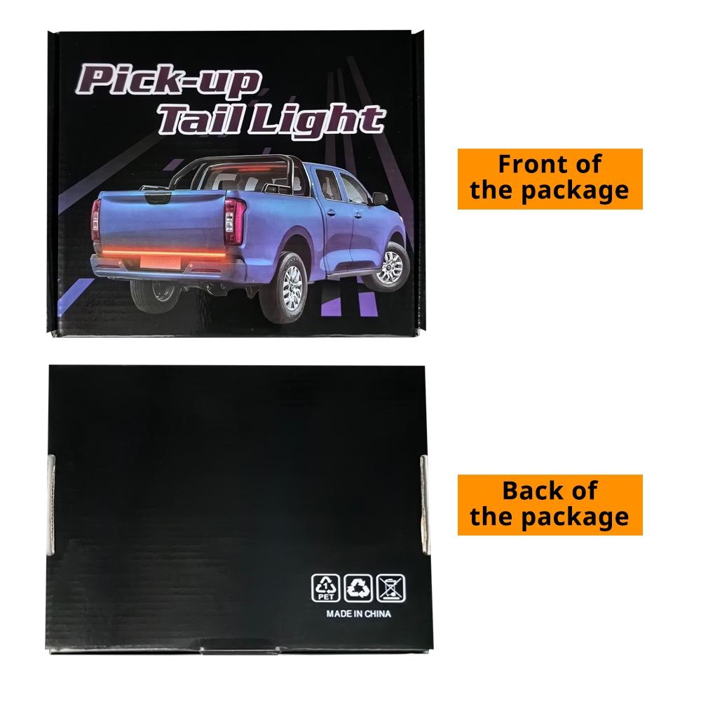 Dynamic Fishbone Tailgate Light Bar, 60 Inch LED Light Bar, Light Strip Brake Running Sequential Turn Signal Strip for Pickup, Trailer, SUV, RV, VAN, Led Car Lights