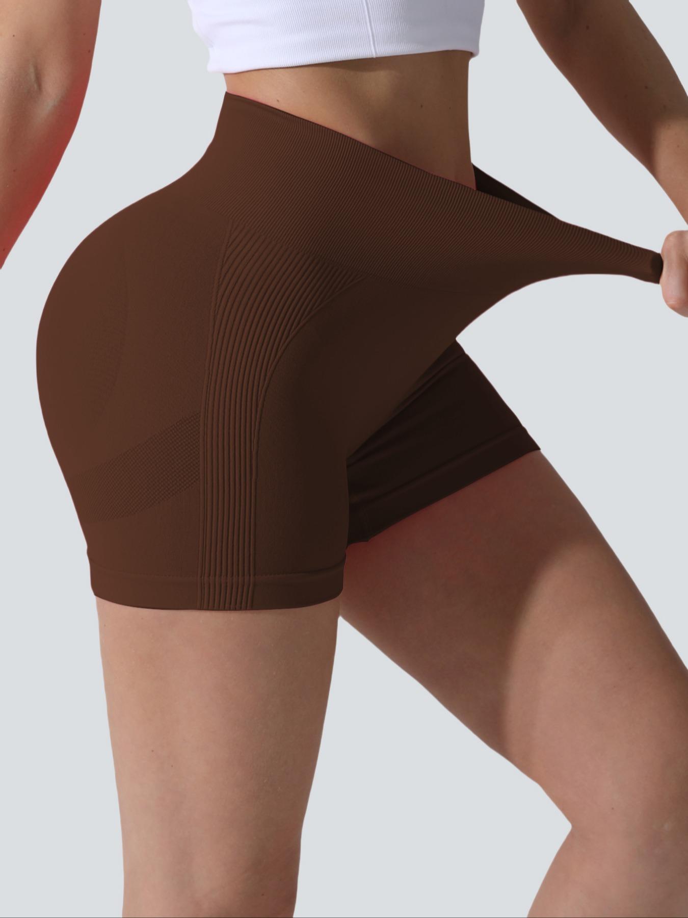 Women's Sporty Letter Print Shorts, Breathable Soft Comfortable Gym Yoga Running Tight Fit Summer Wear, Ladies Fitness Activewear