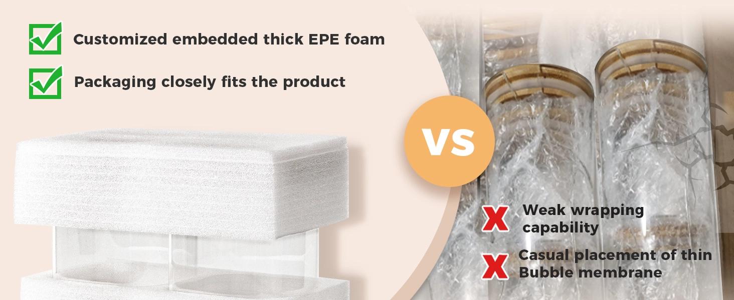 THE WELL KEPT 1.2 Gallon Wide Mouth Flour Sugar Storage Containers 2 Pcs, 4.6 Qt Glass Storage Containers with Lids, Large Pantry Glass Jar with Lid, Big Jars for Rice, Flour, Sugar, Cereal, Cookie, Coffee Kitchen Utensils