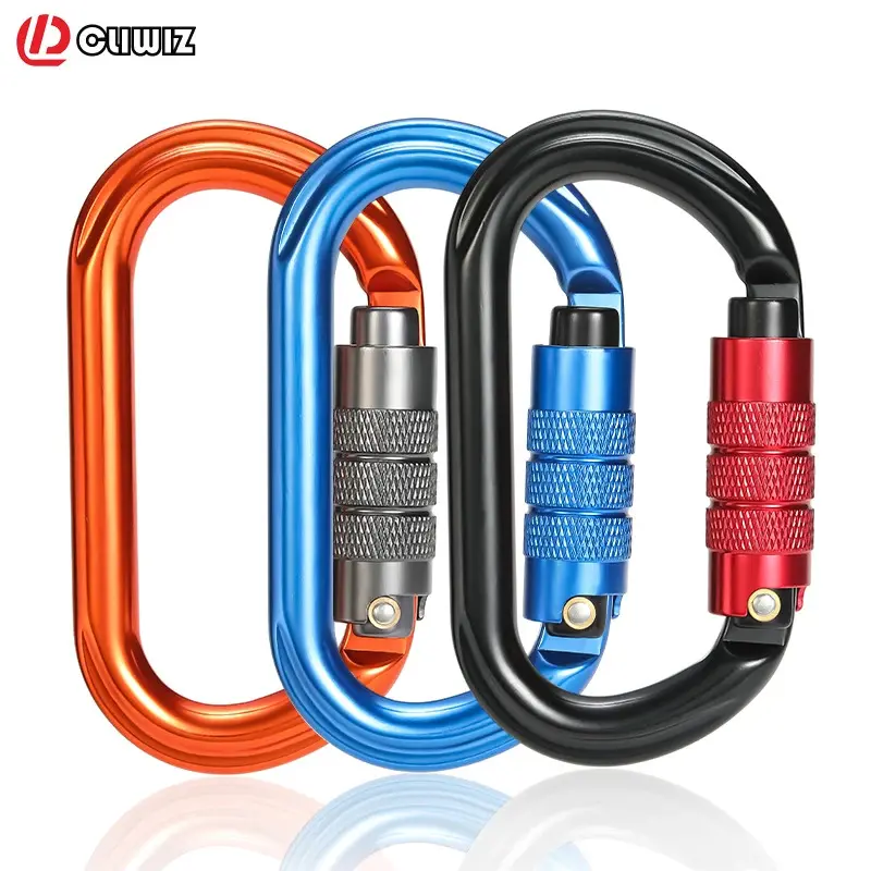 Rock Climbing Carabiner Safety Lock Heavy Duty Aviation Aluminum Hook For Hiking Outdoor Mountaineering Secure Lightweight Portable