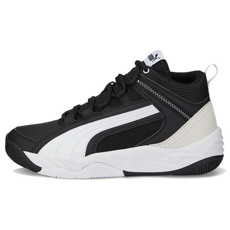 PUMA Rebound Future Evo Core Fabric Leather Mid-Top Retro Basketball Shoes 386379-01