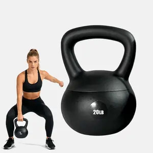 Shock Absorbing Anti-Collision Safe Soft Kettle Bell Weights 10LB/15LB/20LB, Shock Resistant Non-Slip Non-Scratch Ladies Indoor Gym Weight
