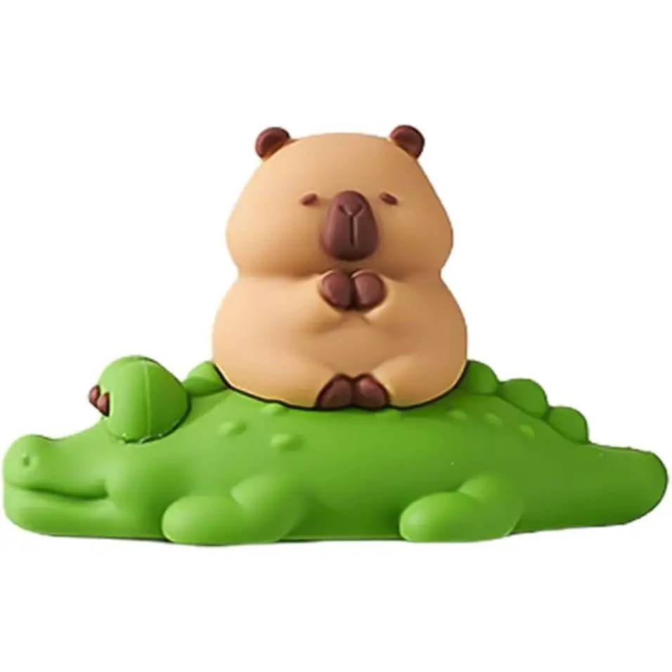 Cartoon Resin Capybara Figurine, Car Interior Decor Ornaments, Monitor Trim Accessory, Cute Gift