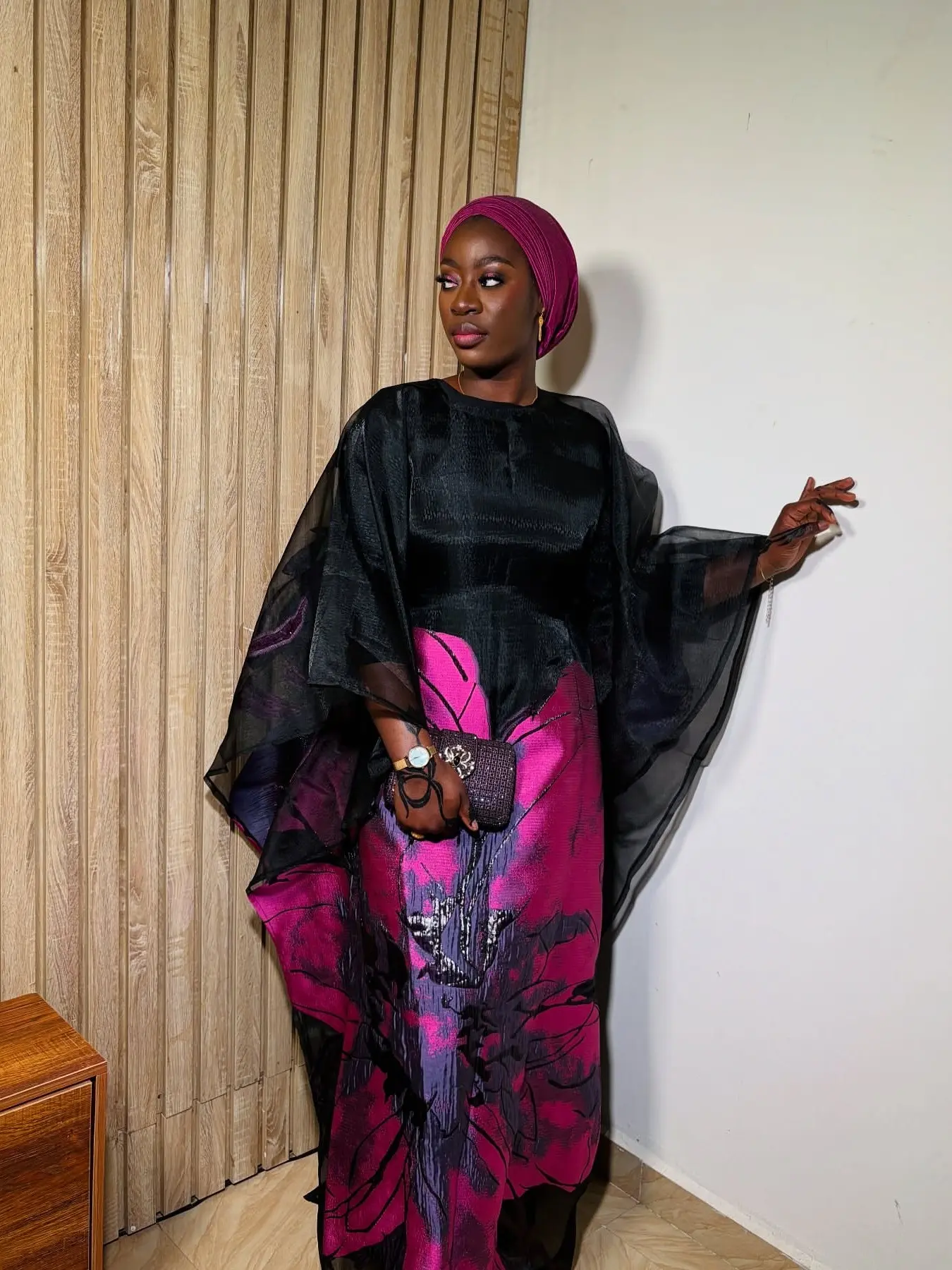Black Mesh 2pcs Set Middle Eastern Dress With Lining Africa Dashiki Boubou Luxurious Wedding Party Gold Brode Muslim Clothing