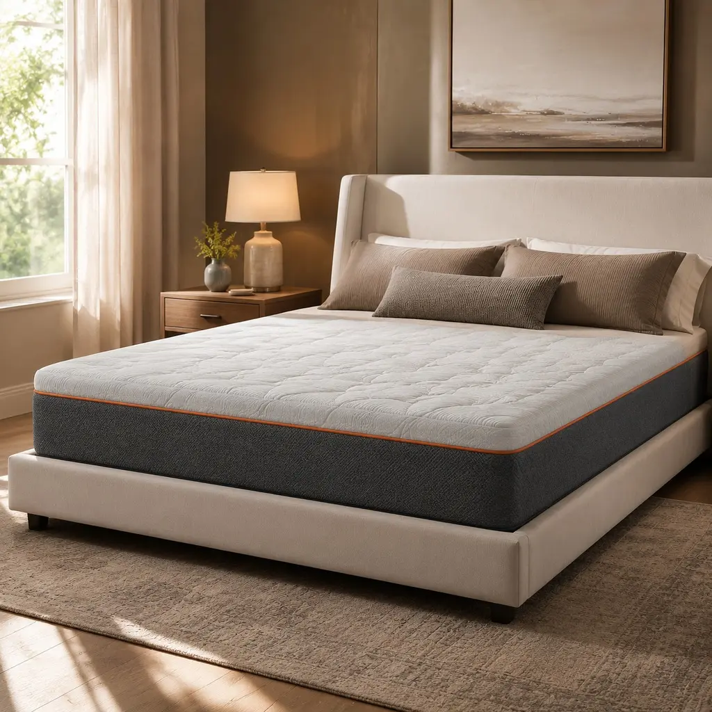 12-Inch Queen Memory Foam Mattress, Fiberglass-Free, Medium Feel, Breathable Cooling Layers, CertiPUR-US & OEKO-TEX Certified, Green Tea & Charcoal Infused, Bed-in-a-Box