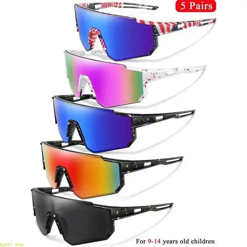 Kids' 3-Pack Stylish Nylon Outdoor Sports Eyewear, Polarized UV Protection Sunglasses for 9-14 Year-Old Boys & Girls, Durable Shades for Baseball, Cycling, Polarized Sport Sunglasses, Uv Protection Men's Sunglasses homedecor