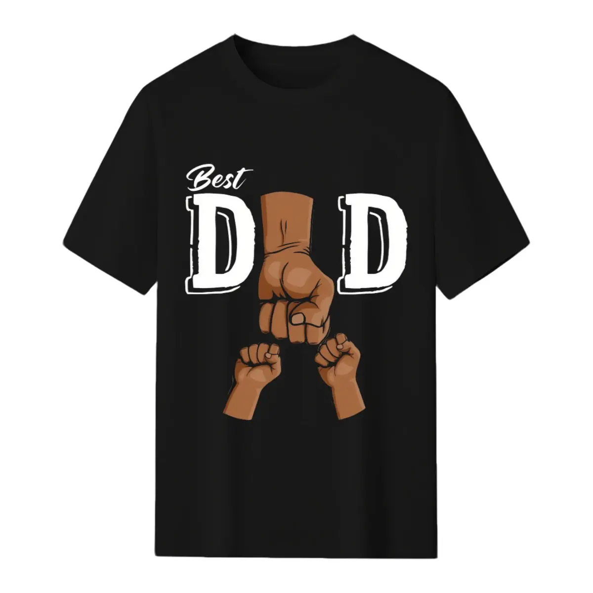 Mens BestDad Slogan Cotton TShirt with Dad Fist Bump and Best Dad Lettering Lightweight Summer Round Neck Shirt for Fathers Day Gifts for Dads Husbands tops workout clothes men