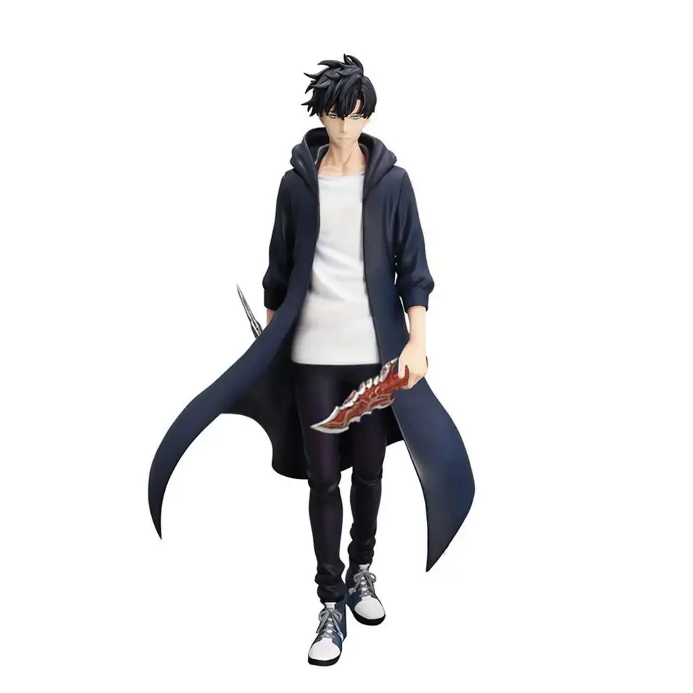Solo Anime Figure Sung Jinwoo standing Action Figure Sung Jin Woo figurine statue Model handsome Collection Adult Boy Anime Gift