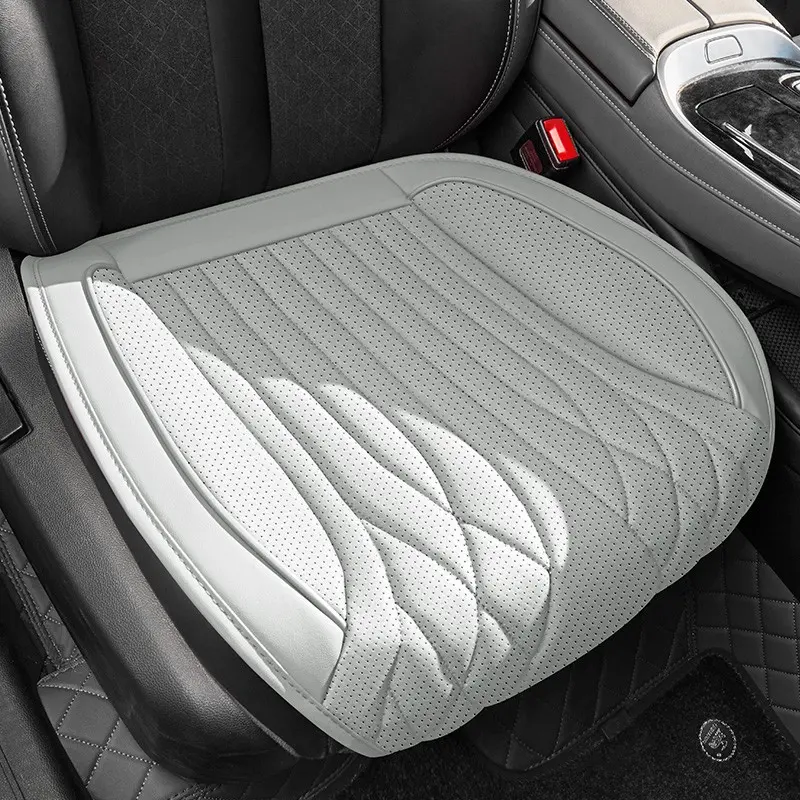 Luxury Comfort Breathable Durable Nappa Leather Car Front Seat Cushion, Multi-Scene Use, Summer Cool Ventilated, Essential Car Interior Accessory