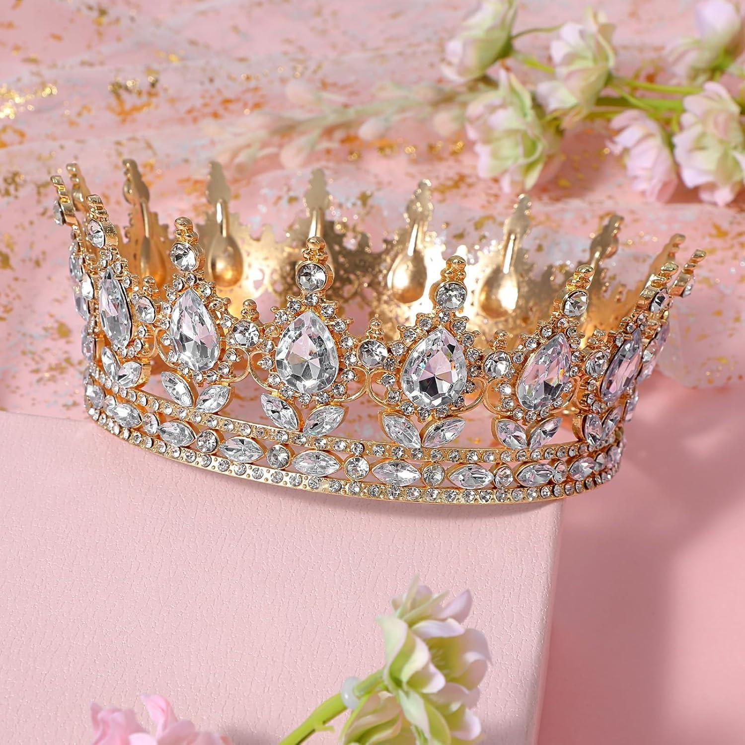Exquisite Crystal Bridal Crown Headpiece Elegant Luxury Design For Weddings Birthdays And Formal Events Versatile Decor For Women And Cake Ornaments