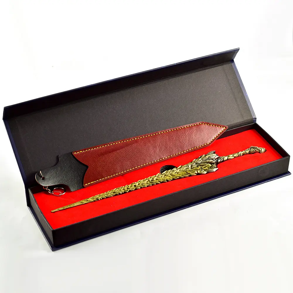 Elden Ring Dragon King's Cragblade Collectible Alloy Toy Sword, 30cm Full Metal Replica, Custom Matching Leather Sheath, Deluxe Printed Gift Box, for Adults Game Collectors, Holiday Gift, Suitable for 12+ Years