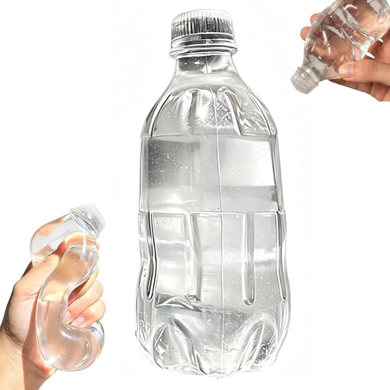 Water Bottle Squishies Toys, Transparent Sensory Bottle, Slow Rising Fidgets Stress Ball, Soft TPR Malt Sugar Sensory Stress Squeeze Toys for Anxiety Relief