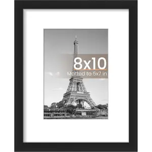 8x10 Wall Hanging Picture Frame Black No Mat 1 Pack