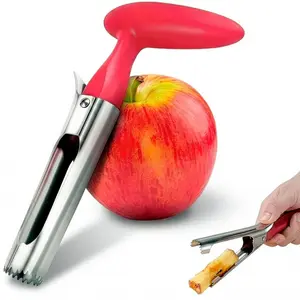 Apple Corer Tool – Stainless Steel Apple Core Remover with Durable Plastic Handle – Comtable Grip, Easy to Use, Dishwasher Safe & Long-Lasting |   Works  Apples, Pears, Tomatoes, Peppers & More