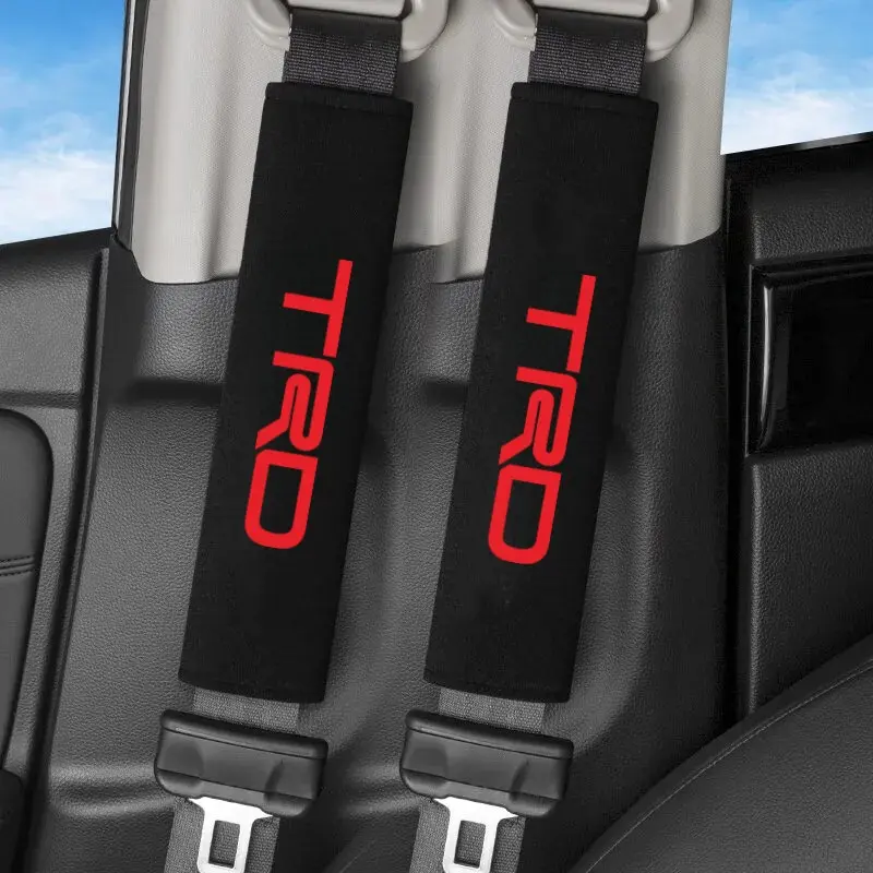 2pcs Car Seatbelt Shoulder Protectors, Simple High-End Design, Anti-Chafing, Suitable for Toyota Trd Models, Automotive Accessories, Auto Interior Accessories, Boujee Car Accessories