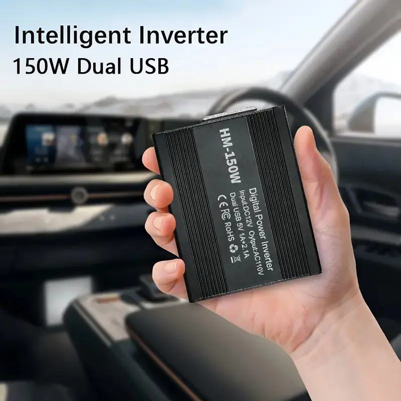 1pc inverter,150w power inverter,car charger adapter,road trip essentials,inverter 12v to 110v,car ac,power inverters for vehicles,car power inverter,car inverter,car outlet adapter,ac for car,car adapter for plug outlet,laptop car charger,car accessorie