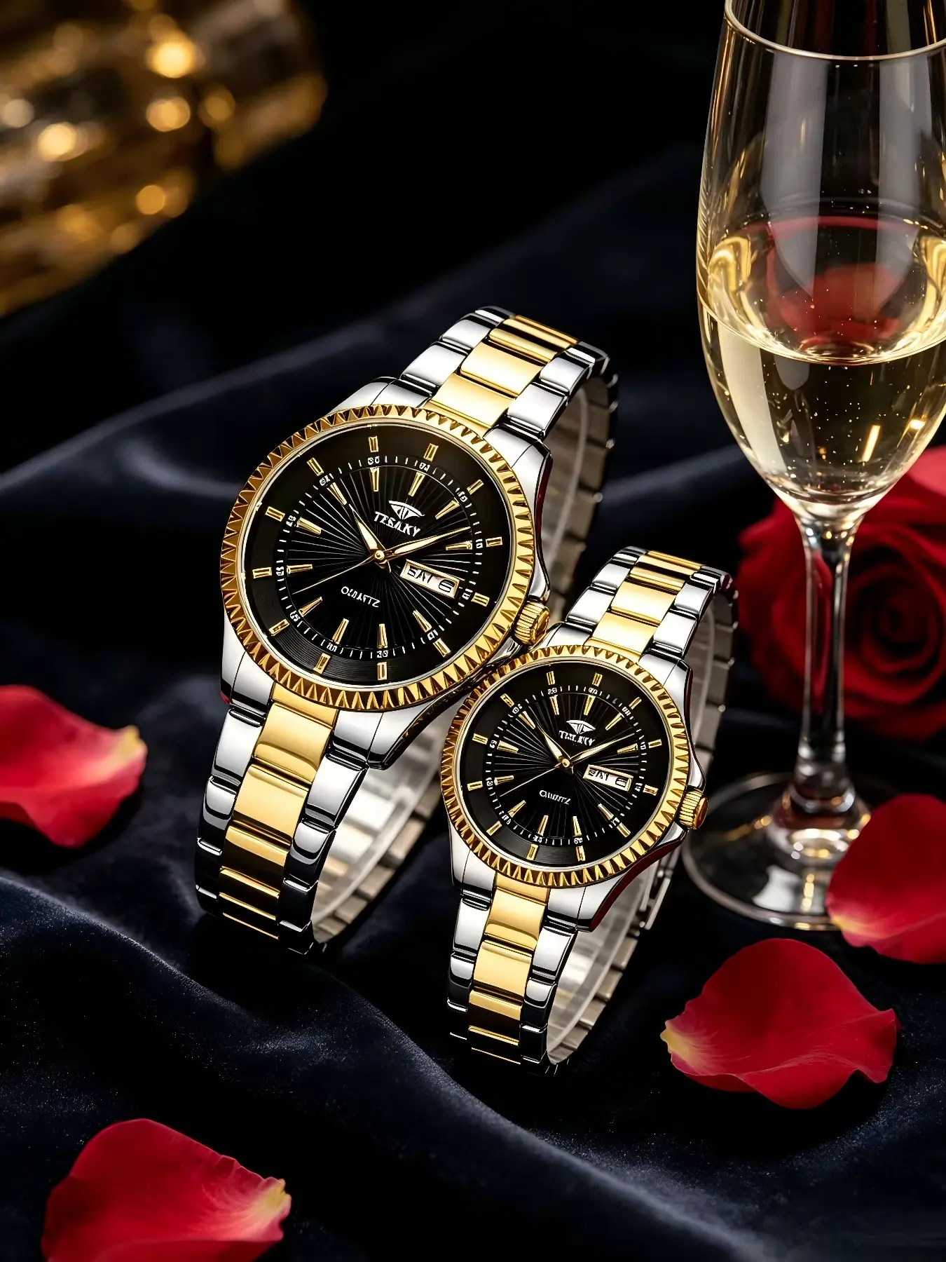 Fashion Luxurious Couple Watches, Elegant Timepieces for Partners, Perfect Gift for Lovers, Stylish and Durable Design