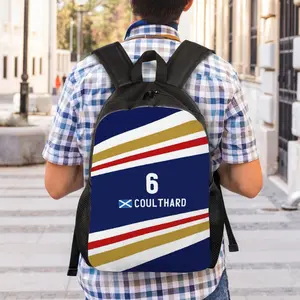 F1 1995#6 Coulthard Casual Everyday Backpack with a main compartment for easy carrying.Durable racing-print backpack suitable for everyday and travel use.