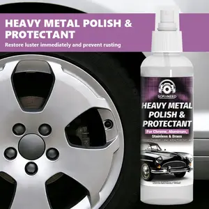 High-end Automotive Chrome Restorer, Multi-purpose Metal Polishing & Cleaning Agent. Removes rust and dirt for deep cleaning. Suitable for car emblems, wheel hubs, bumpers, as well as maintenance of aluminum, stainless steel and bicycles.
