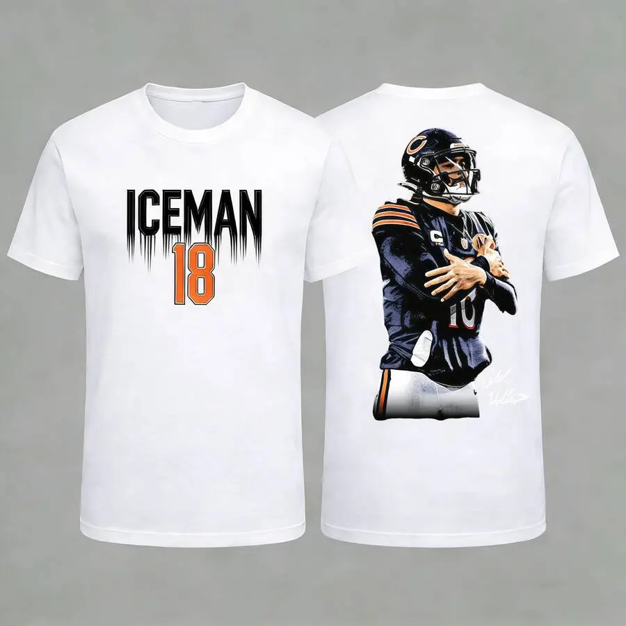 Caleb Williams 8 - Iceman 'Cold' Celly For Da Bears Hoodie Sweatshirt T-Shirt , Football Fans Outfit, Shirt, Gift Fans, Graphic Machine Washable Fall/Winter Men's Fashion,Original Unisex HoodieMen's Unlined High Contrast Print Lightweight PulloverGraphic