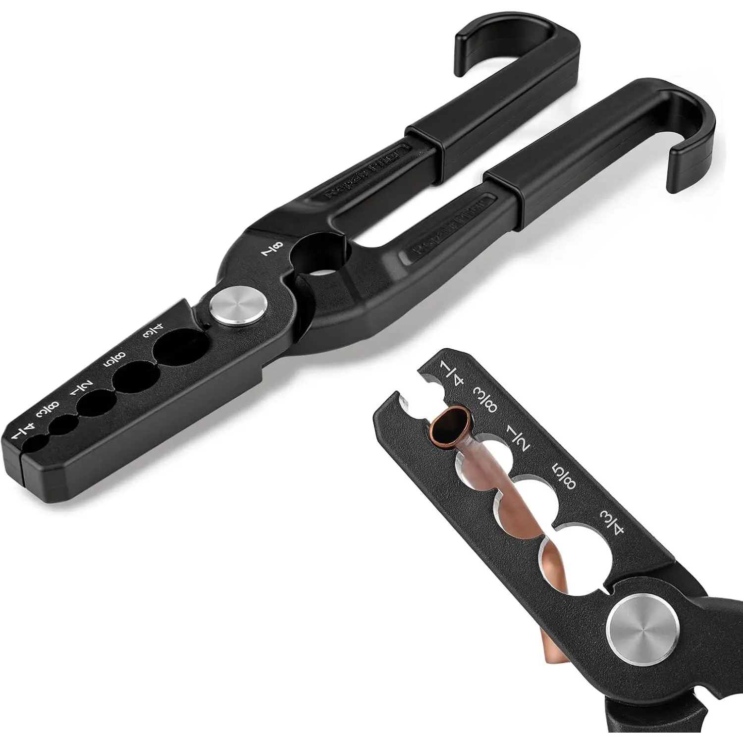 Copper Tube Rounder HVAC - Copper Tubing Repair Tool 6 in 1 | 1/4"to 7/8"Tubing Compatibility | Lightweight&Rust-Resistant | HVAC Refrigerant Pipe Repair