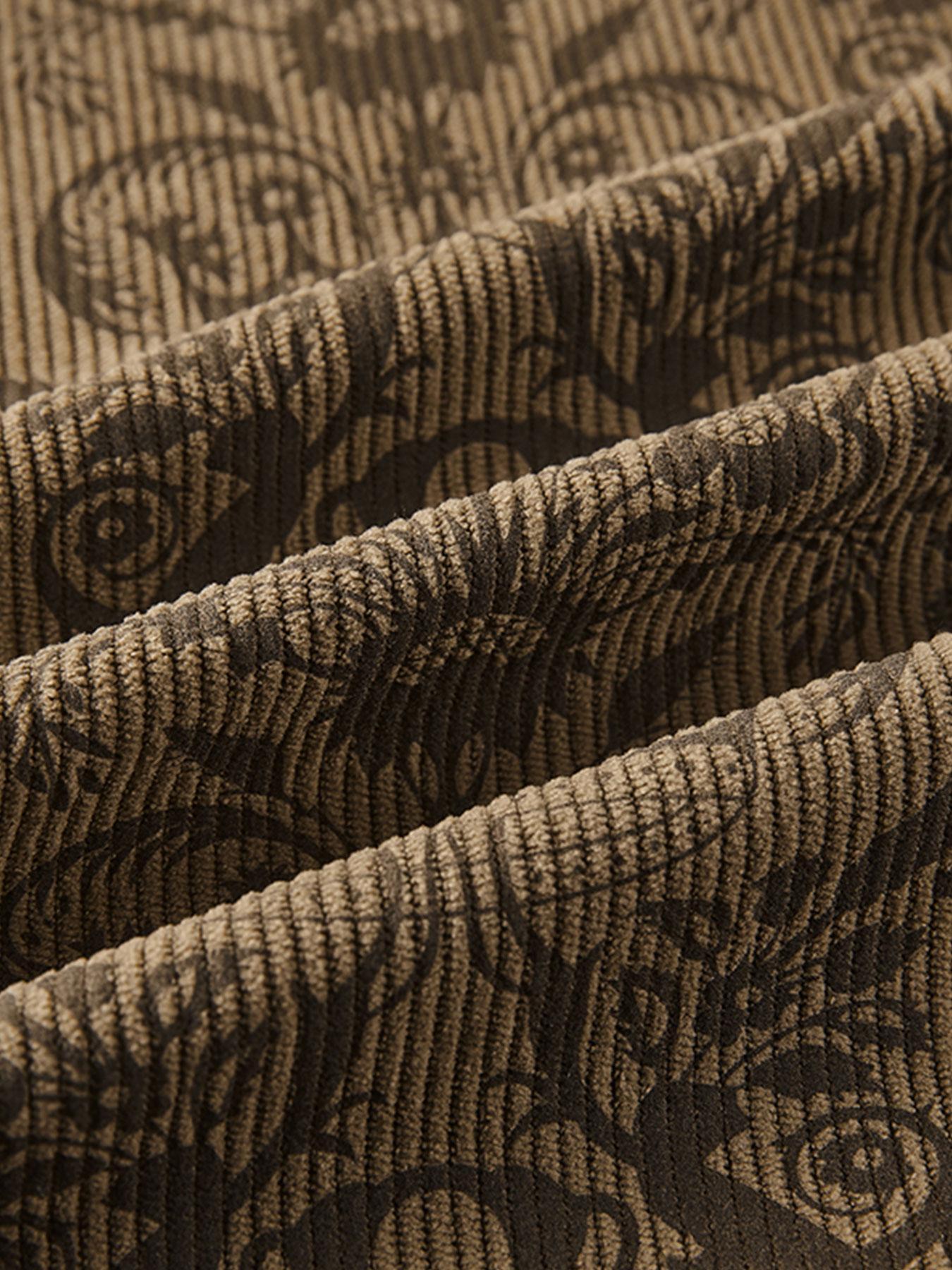 Men's Baroque Print Zip Up Jacket, Casual Fashionable Jacket, Regular Fit Casual Long Sleeve Collared Outerwear for Spring & Fall, Men's Sportswear for Outdoor Activities, Menswear