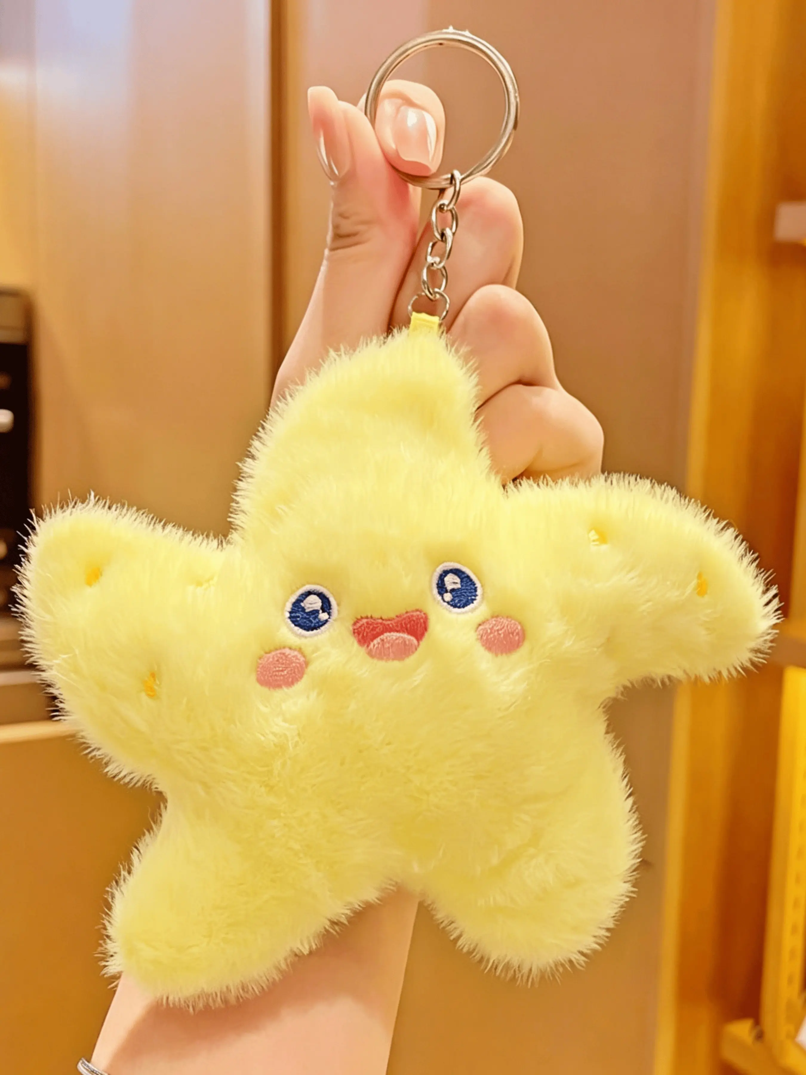 Plush Ocean Animal Keychain, Cute Creative Fashion Bag Charm, Small Portable Backpack Accessory, Jellyfish Shark Starfish Crab, Aquarium Souvenir, Keychain Charms