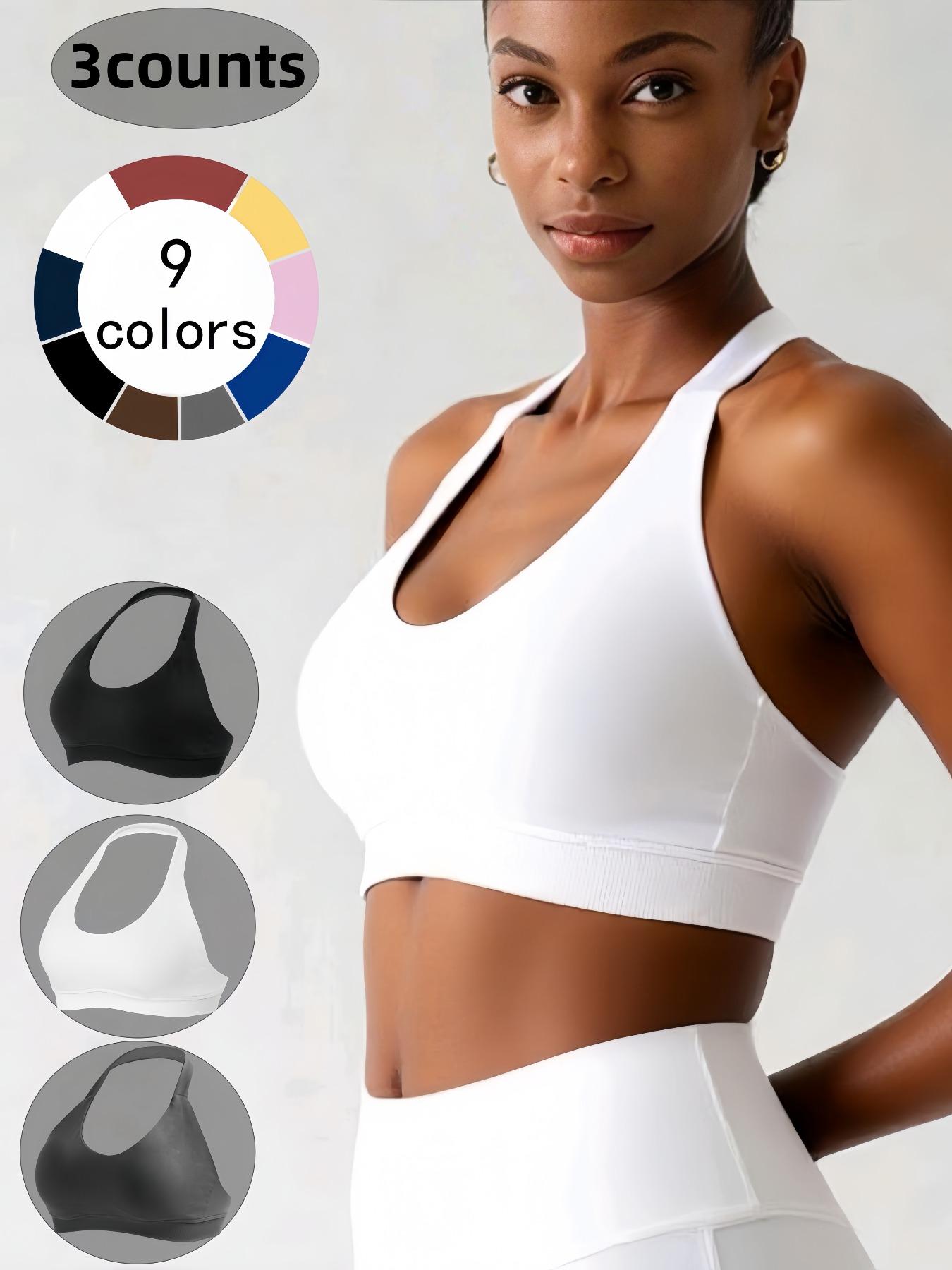 3-Pack Women's Backless Set, High Elasticity Wireless Bras, Yoga Sports Bra, Comfortable & Breathable Design, Perfect for Gym & Daily Wear