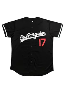 Men's Los Angeles #17 Four Colors Baseball Jersey, Casual Sporty Short Sleeve T-Shirt for Daily Wear, Sportswear for Men