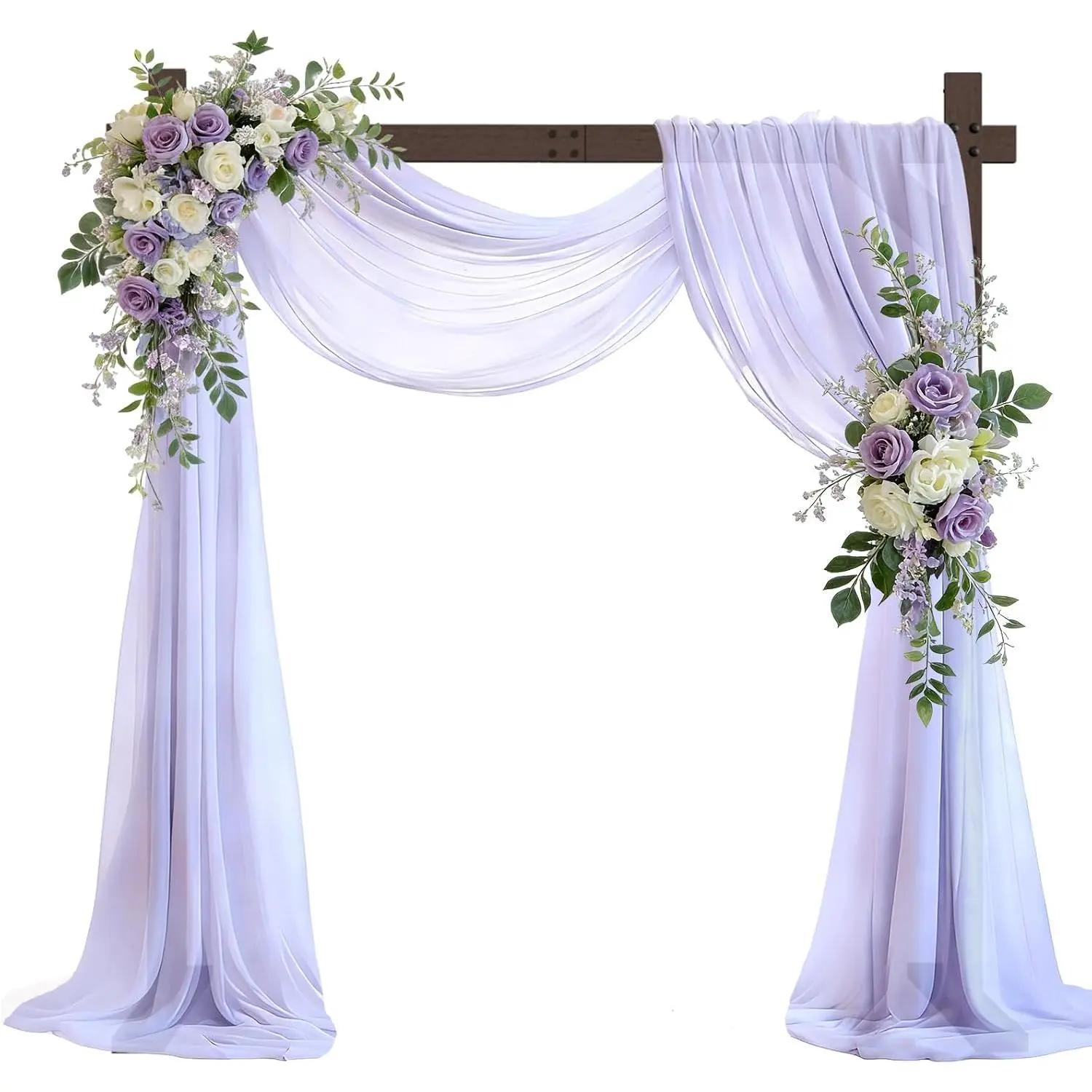 Square Wooden Wedding Arch Frame 7.48 FT Square Wood Arch Wedding Arbor Backdrop Stand for Ceremony Party Proposal Scene Garden Beach Forest Rustic Boho Decoration(7.48ft)