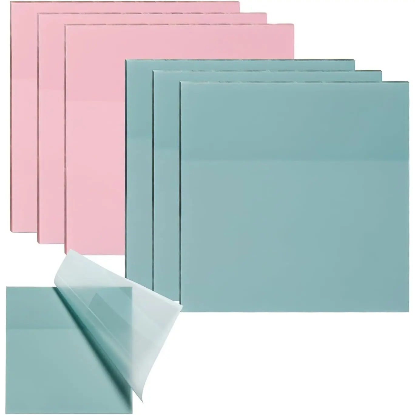 Transparent Sticky Notes, Self-Adhesive,6 Pack, 3x3 in | Clear Sticky Notes,  Translucent, Clear Notes, for  Sticky Notes, School, Office