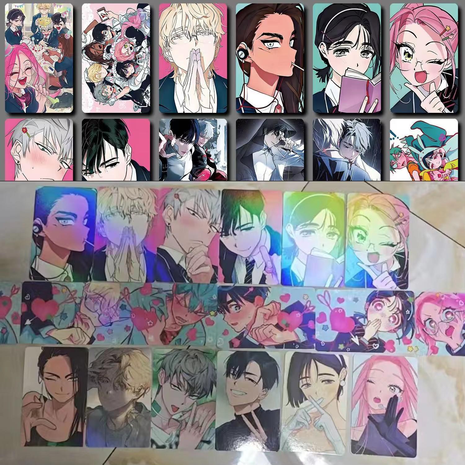 55/92Pcs/Pack Game Korean Manga Alien Stage Laser Card Mizi Sua Ivan Till Hyuna Luka Double Sided Printing Card LOMO Anime Card