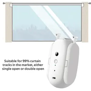 Smart Home Automatic Curtain Companion, No Track Required Installation, Wireless APP Control, Smart Electric Curtain Robot