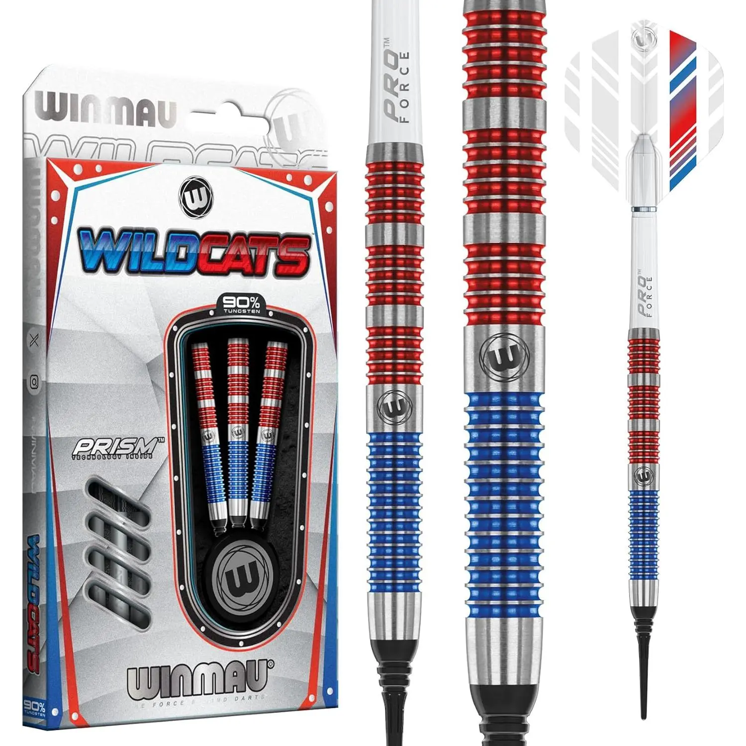 Darts - Sniper | Wildcats | Blackout - 90% Tungsten Soft Tip Darts - Includes Dart Flights and Shafts