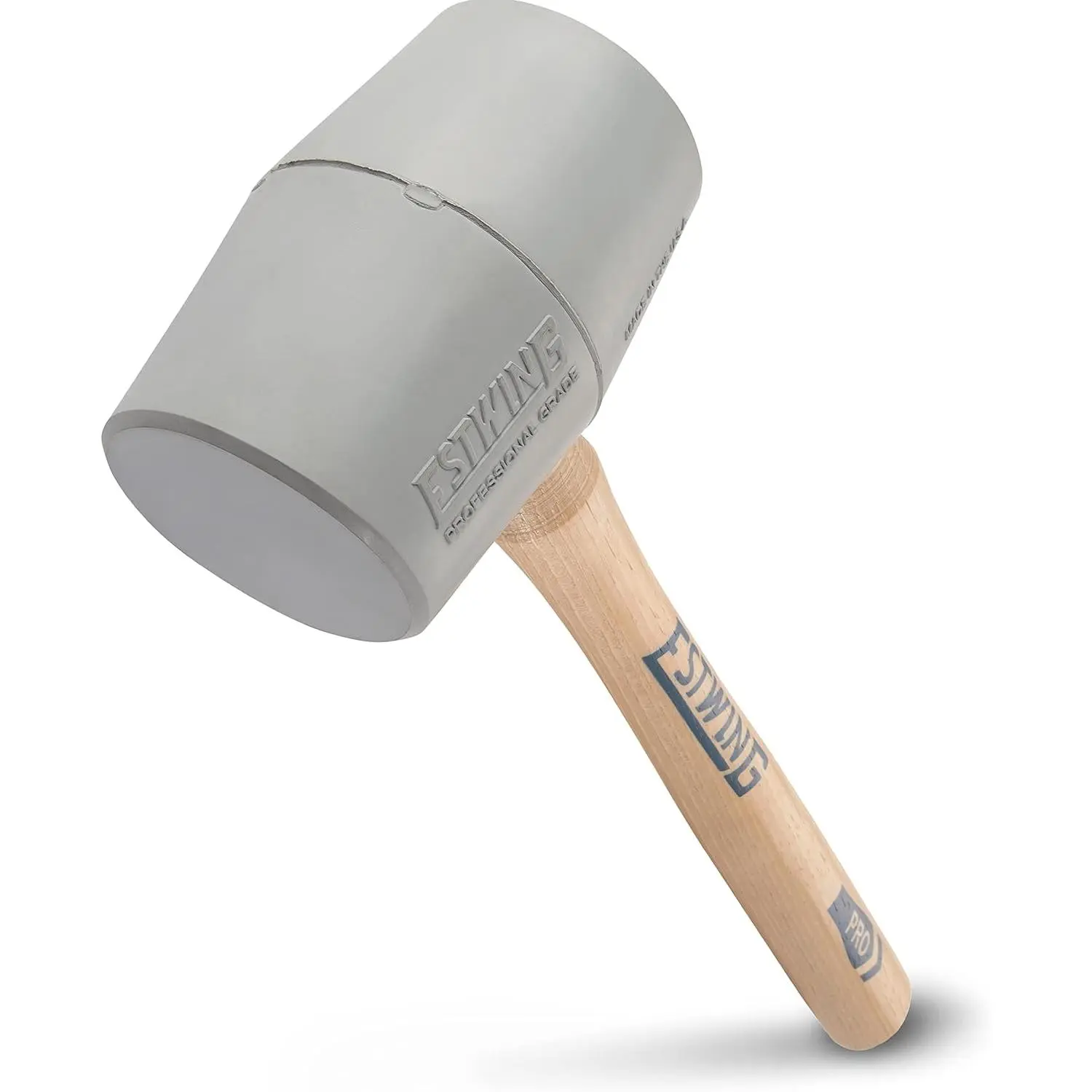 Deadhead 18oz Rubber Head Hardware Mallet - Heavy Duty Hand Tool, No-Mar, Bounce-Resistant Head, Hickory Wood Handle - DH-18N