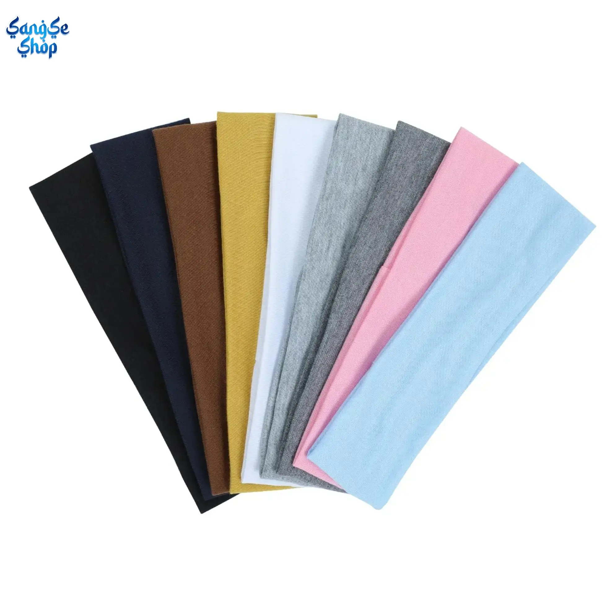 9 Pack Soft Headbands for Women, Solid Color Non-Slip Stretchy Bands for Casual Wear, Makeup, Pilates & Yoga, Workout, Cotton, Adults, Female, Comfortable For Long Hours Of Wear, Fits Most Head Sizes, Non-Slip Design, Plastic