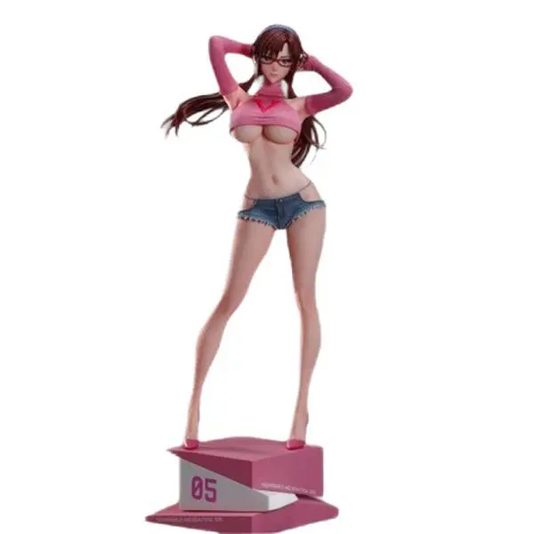 Mari Makinami Evangelion GK Anime Figure Collectible, Unisex Miniature Replica Action Figure, Summer-Themed Beautiful Girl Desktop Decoration Gift for Adults, Anime Figures, Collectibles