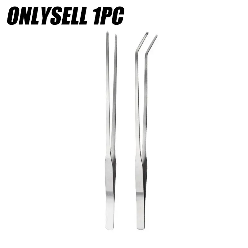 1PC Stainless Steel Reptile Insect Feeding Forceps Suitable For Lizard Feeding And Aquarium Maintenance Supplies Straight And Curved Tweezers