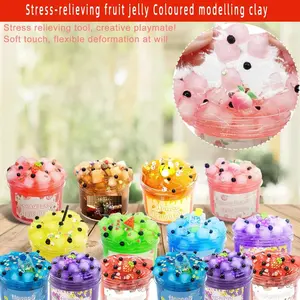 FY9-70/300ml Large Capacity Crunchy Slime Kit Premade Crystal Slime Set Super Soft And Non-Sticky Jelly Cube Slime Party Favor