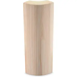 5.5" x 3/4" Pine Rounded Outside Bullnose Corner Baseboard Molding Trim Block, Fits Standard 3/4" Rounded Bullnose Corners, 1 Pack